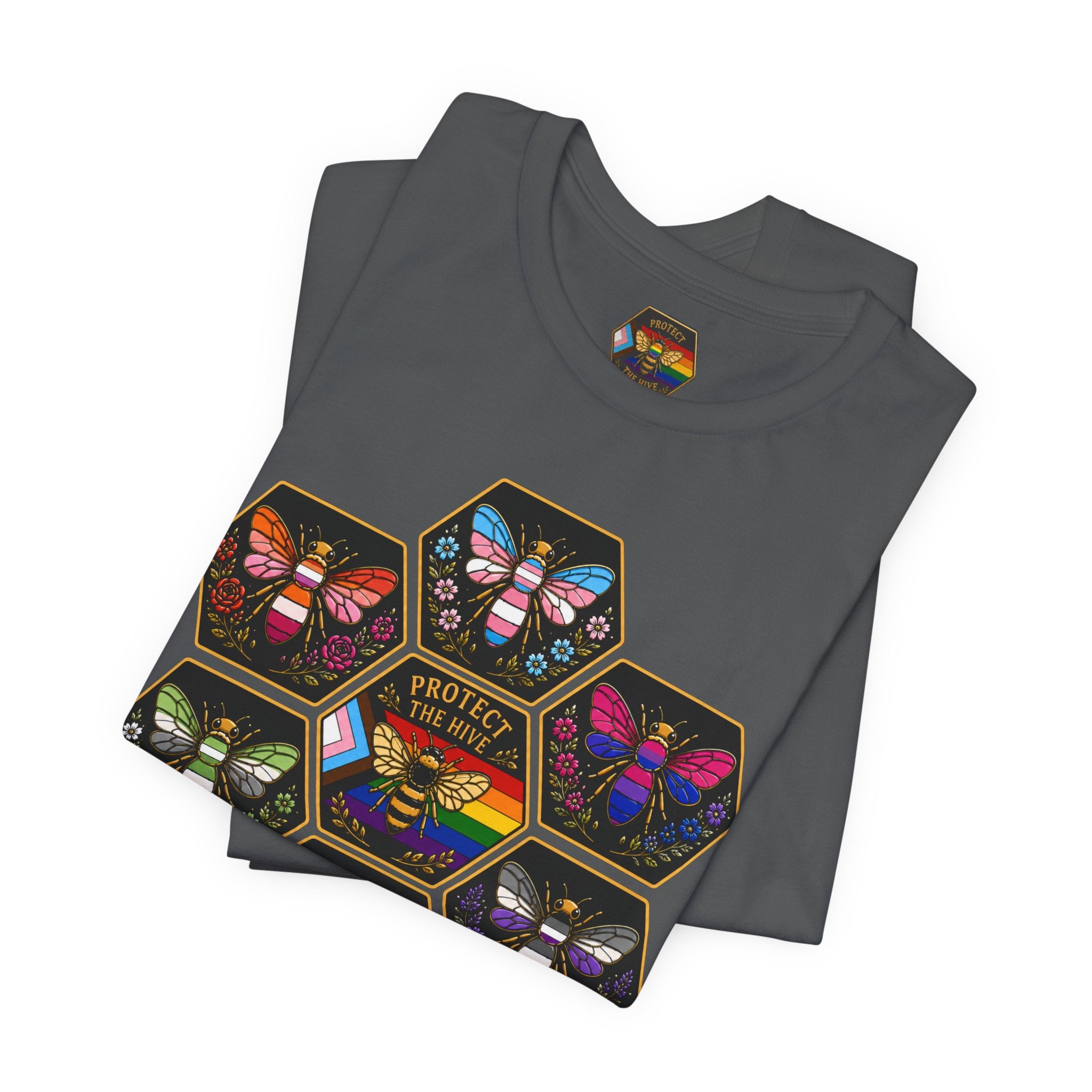 Protect the Hive Pride Shirt, LGBTQ Bee T Shirt, Queer Community Tee, Nature Inspired Pride Apparel, Pride Gift