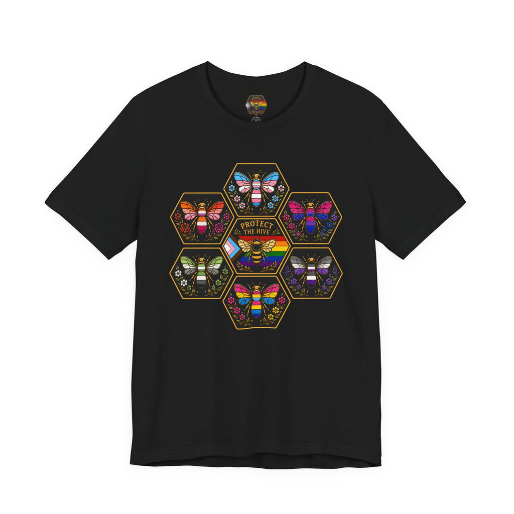 Protect the Hive Pride Shirt, LGBTQ Bee T Shirt, Queer Community Tee, Nature Inspired Pride Apparel, Pride Gift