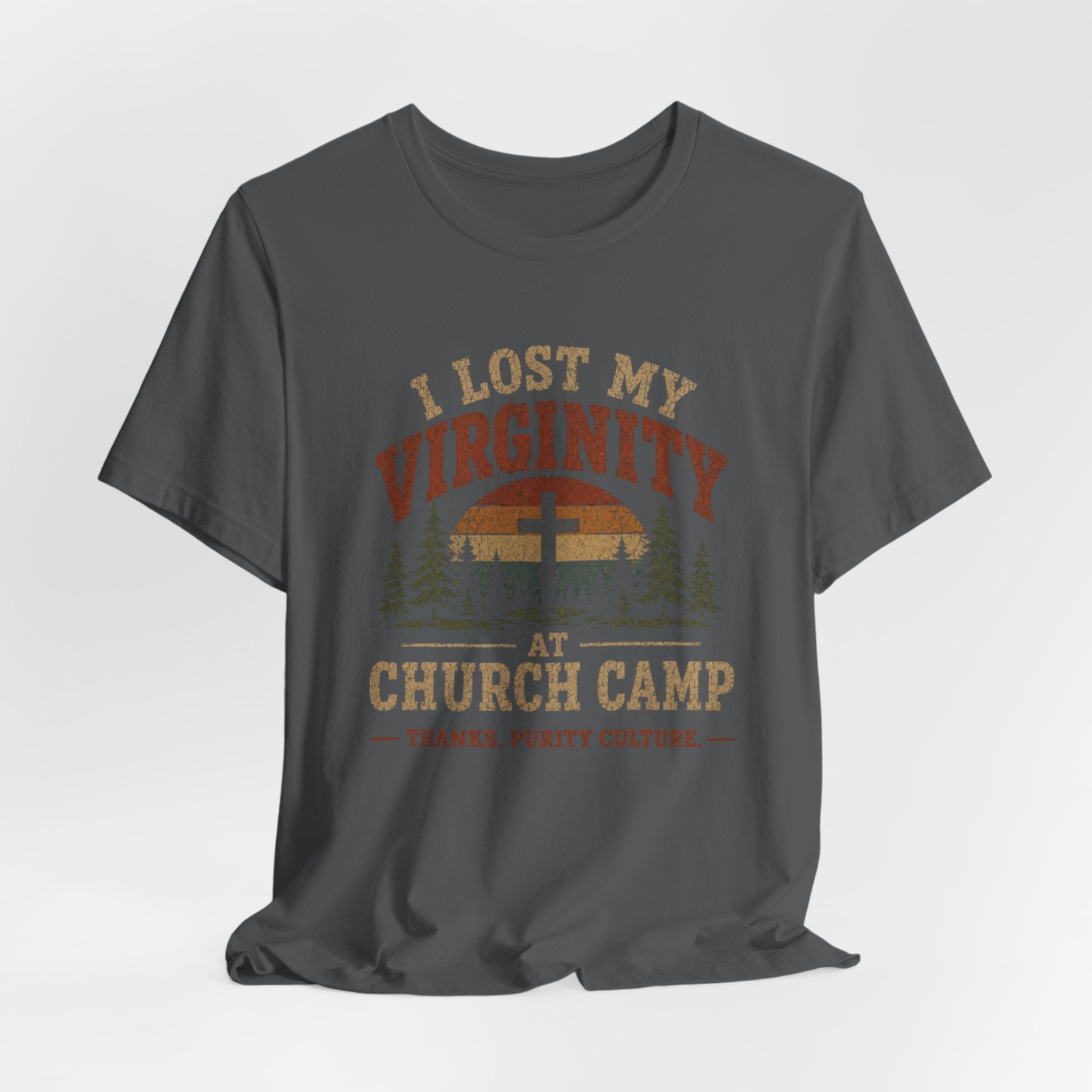 I Lost My Virginity at Church Camp T-Shirt | Vintage Religious Satire Tee
