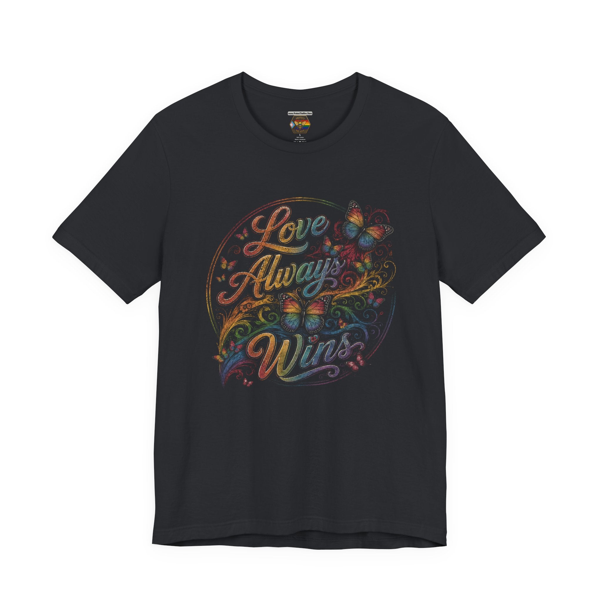 Vintage LGBTQ Shirt | Rainbow Butterfly Graphic Tee | Inspirational Pride Apparel