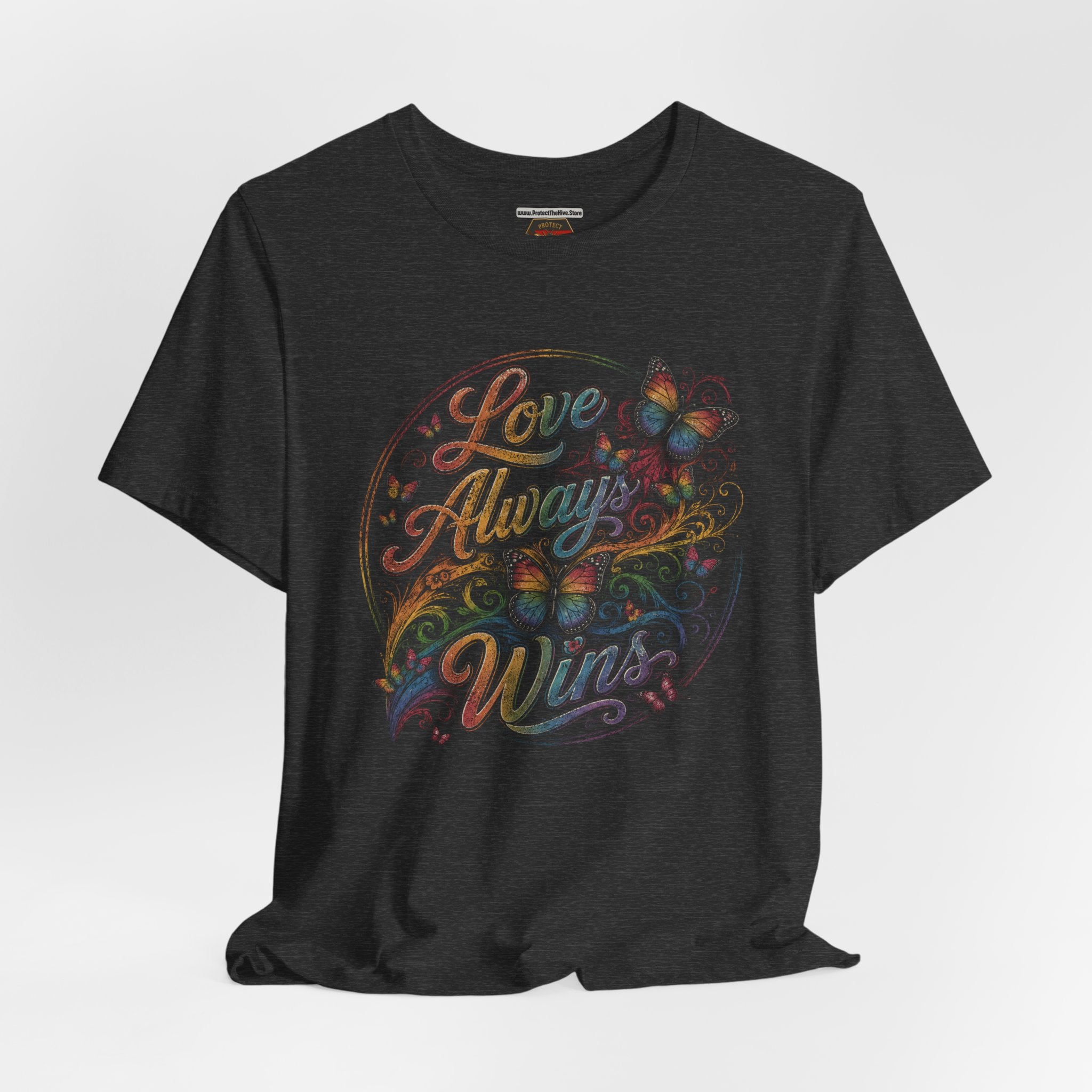 Vintage LGBTQ Shirt | Rainbow Butterfly Graphic Tee | Inspirational Pride Apparel