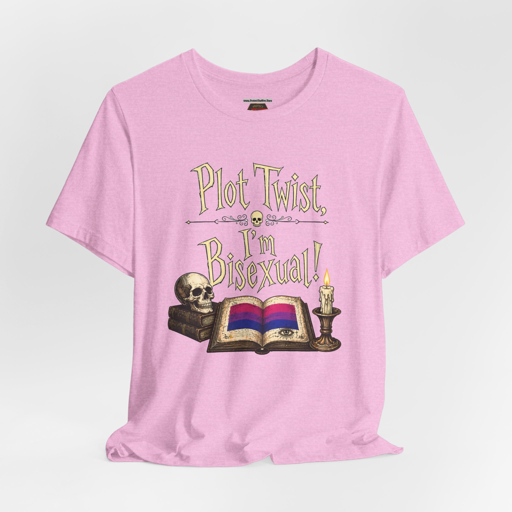 Plot Twist I'm Bisexual Shirt, Dark Academia Aesthetic Tee, Gothic Vintage LGBTQ Pride Shirt, Book Lover Gift, Witchy Academia Tee