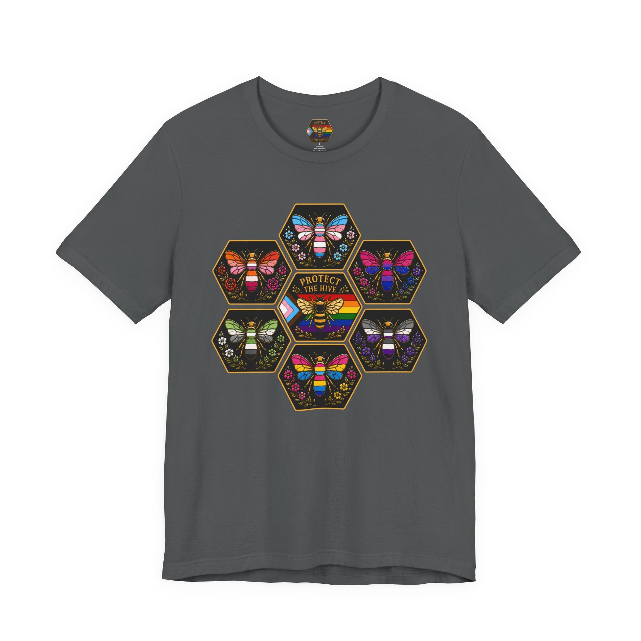 Protect the Hive Pride Shirt, LGBTQ Bee T Shirt, Queer Community Tee, Nature Inspired Pride Apparel, Pride Gift