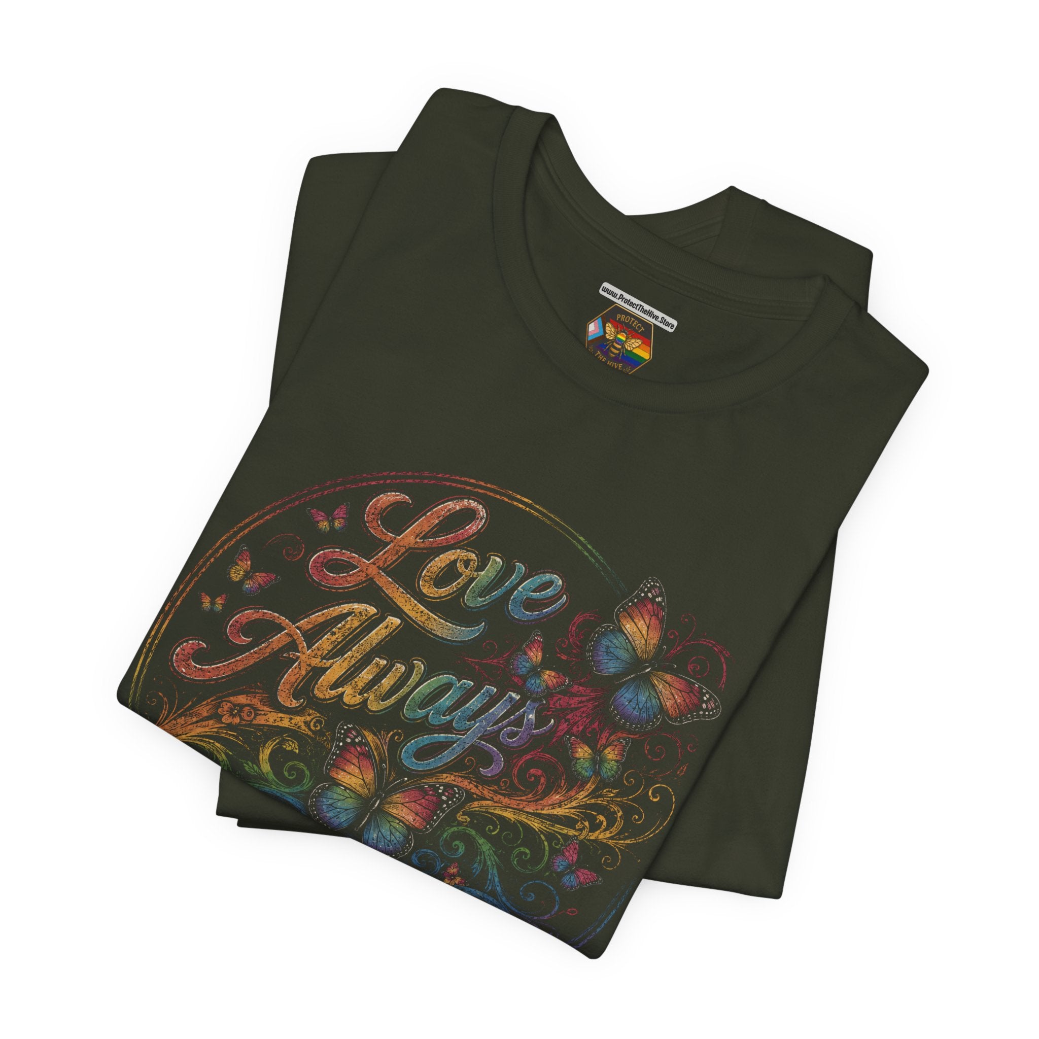 Vintage LGBTQ Shirt | Rainbow Butterfly Graphic Tee | Inspirational Pride Apparel