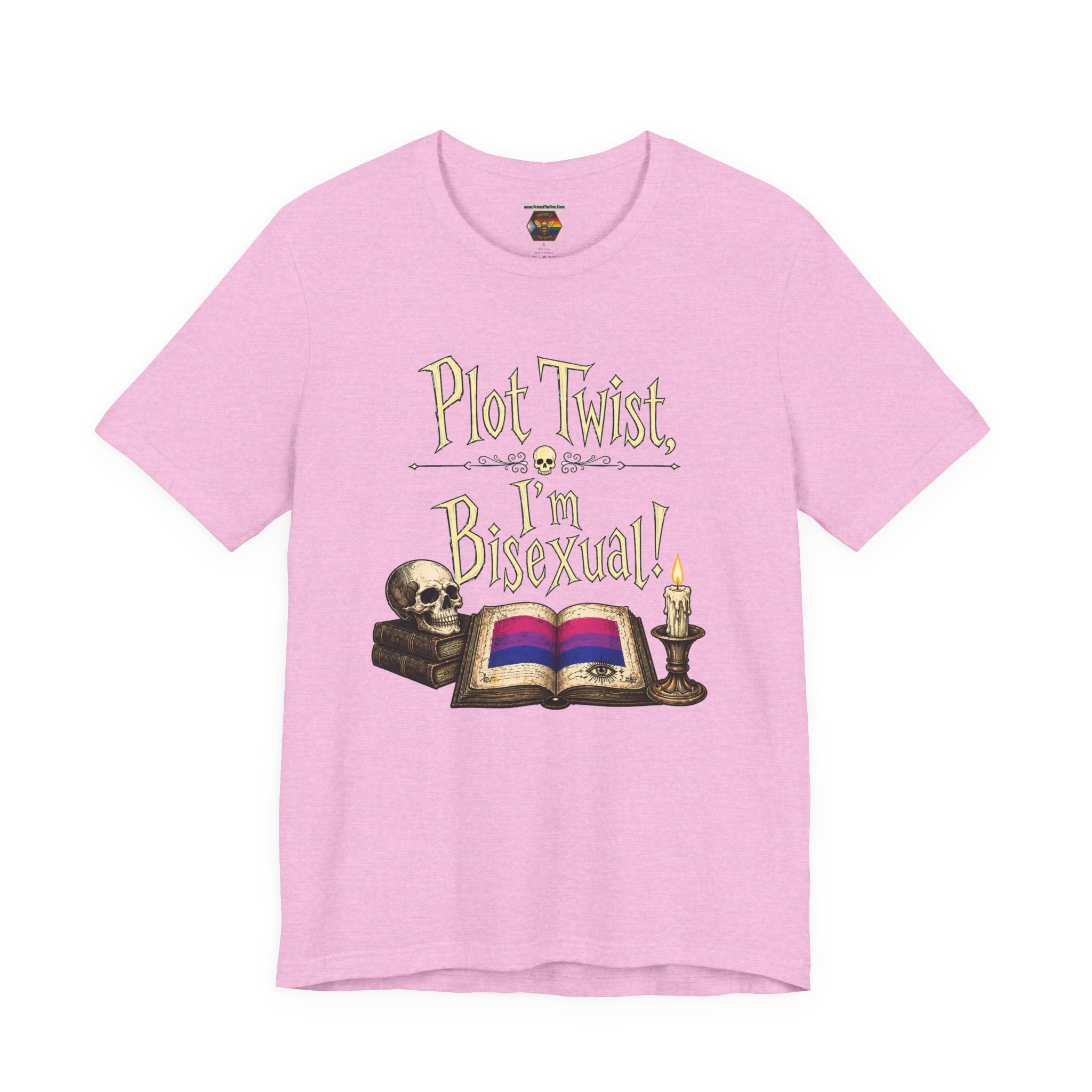 Plot Twist I'm Bisexual Shirt, Dark Academia Aesthetic Tee, Gothic Vintage LGBTQ Pride Shirt, Book Lover Gift, Witchy Academia Tee