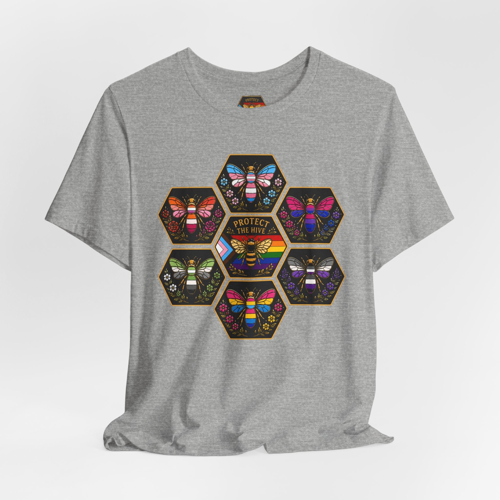 Protect the Hive Pride Shirt, LGBTQ Bee T Shirt, Queer Community Tee, Nature Inspired Pride Apparel, Pride Gift