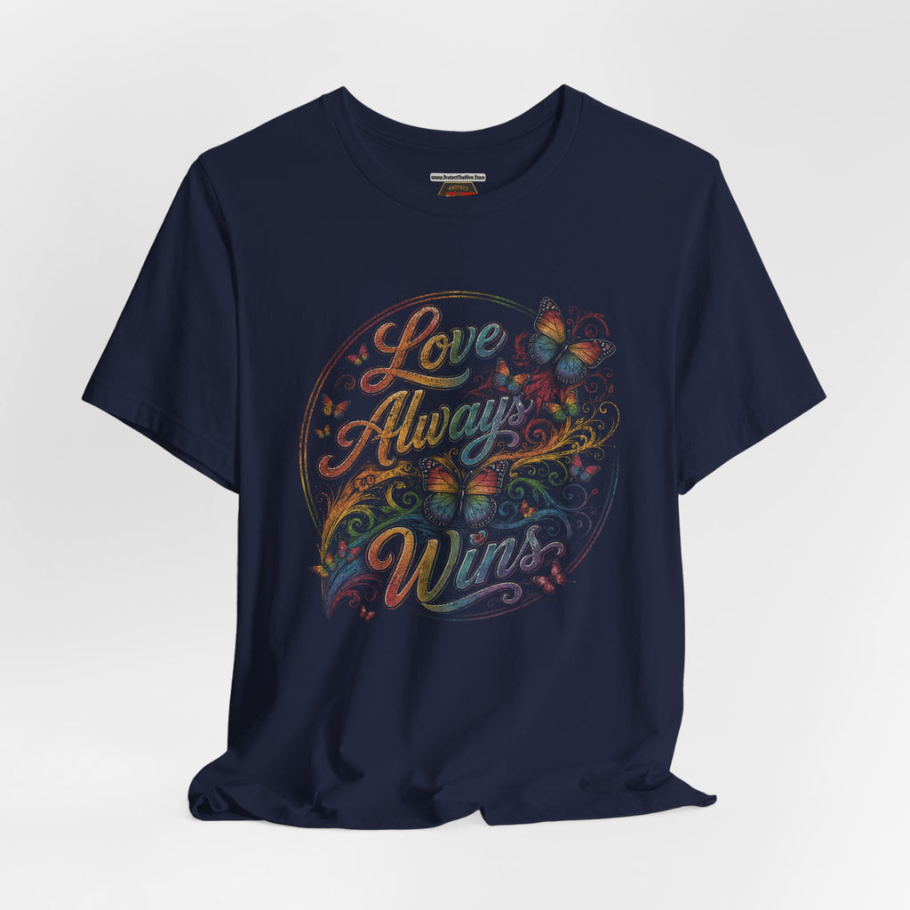 Vintage LGBTQ Shirt | Rainbow Butterfly Graphic Tee | Inspirational Pride Apparel