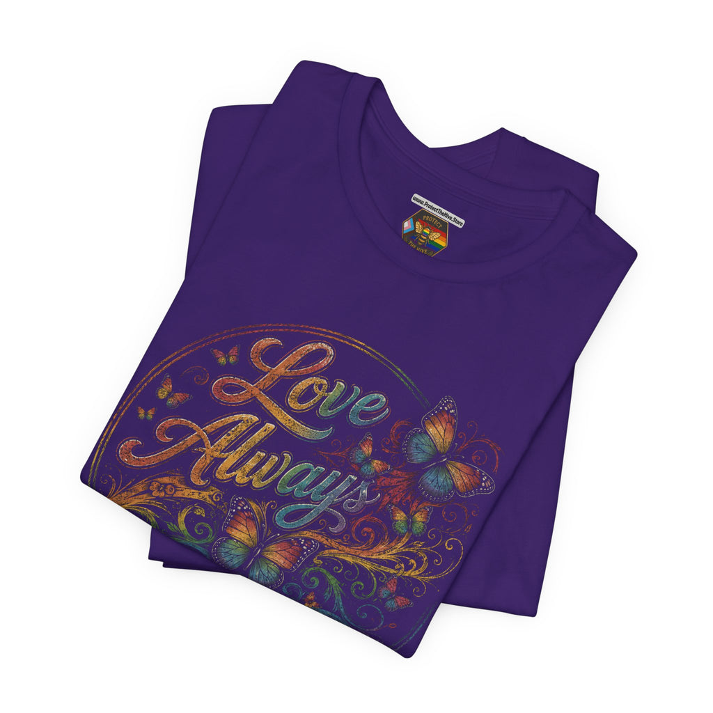 Vintage LGBTQ Shirt | Rainbow Butterfly Graphic Tee | Inspirational Pride Apparel