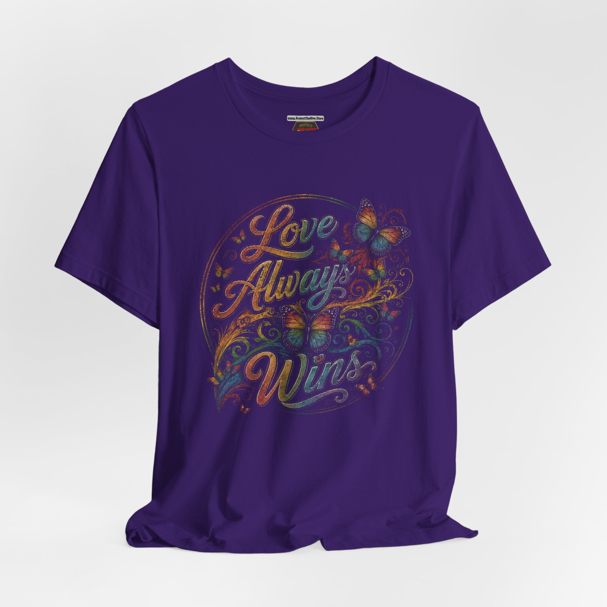 Vintage LGBTQ Shirt | Rainbow Butterfly Graphic Tee | Inspirational Pride Apparel