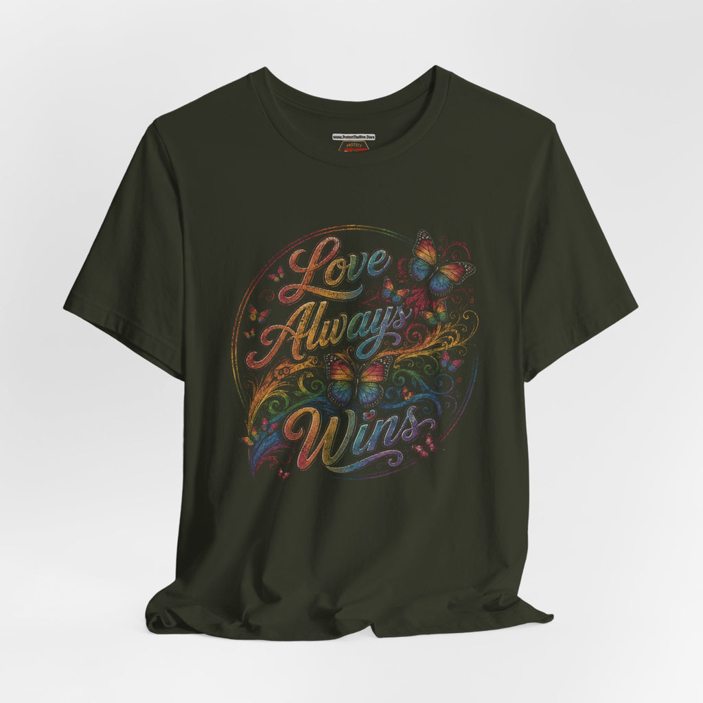 Vintage LGBTQ Shirt | Rainbow Butterfly Graphic Tee | Inspirational Pride Apparel