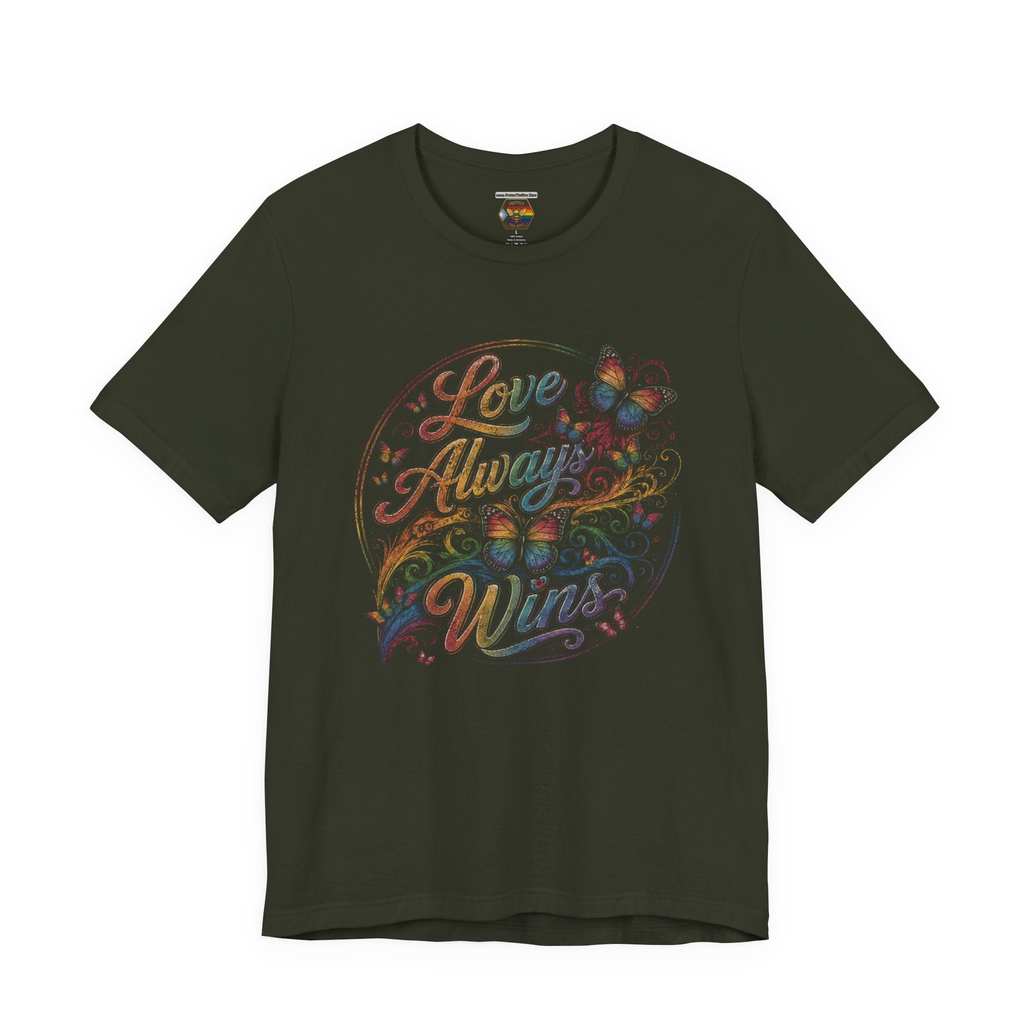 Vintage LGBTQ Shirt | Rainbow Butterfly Graphic Tee | Inspirational Pride Apparel