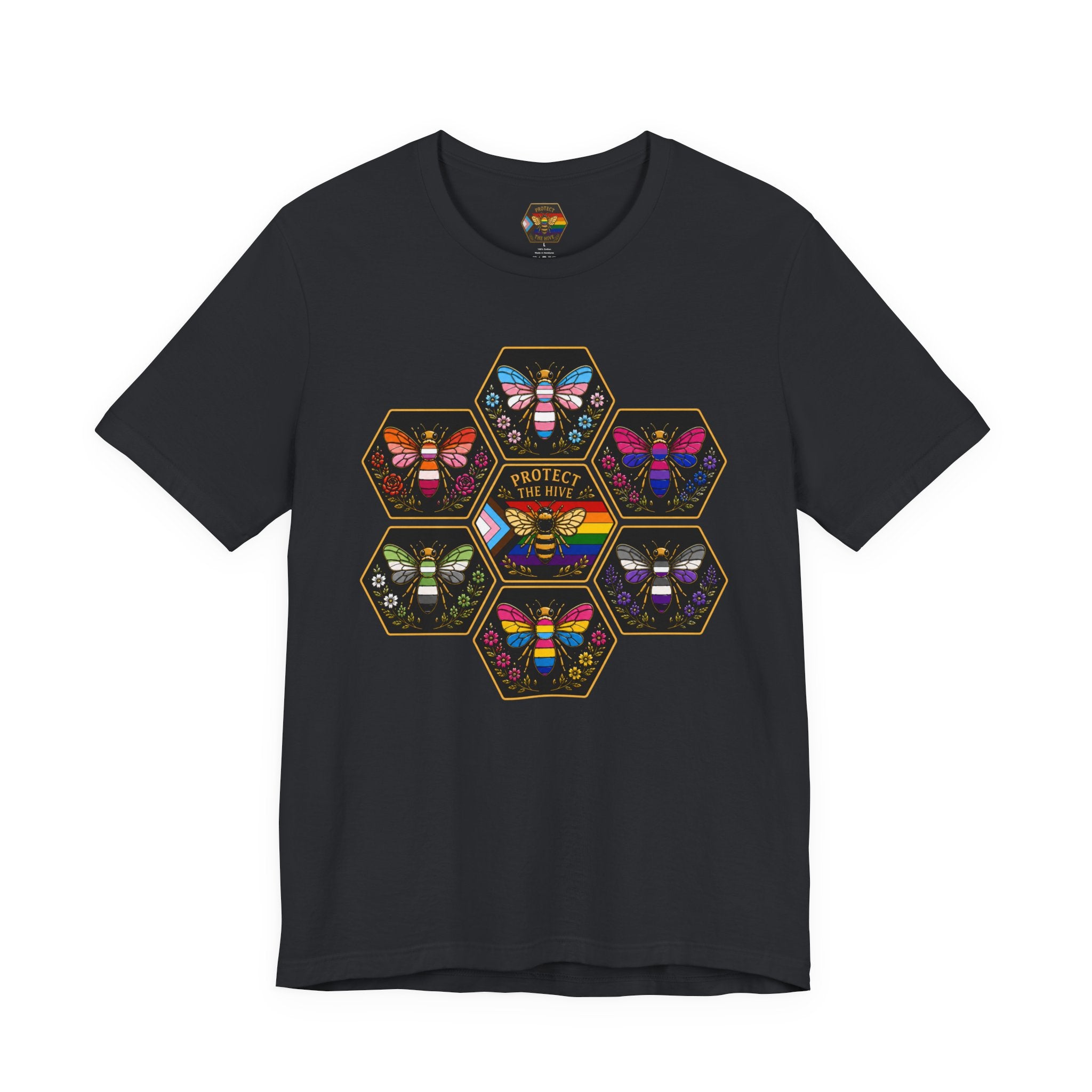Protect the Hive Pride Shirt, LGBTQ Bee T Shirt, Queer Community Tee, Nature Inspired Pride Apparel, Pride Gift