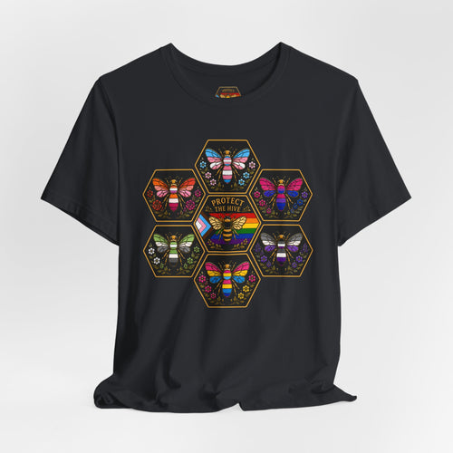 Protect the Hive Pride Shirt, LGBTQ Bee T Shirt, Queer Community Tee, Nature Inspired Pride Apparel, Pride Gift