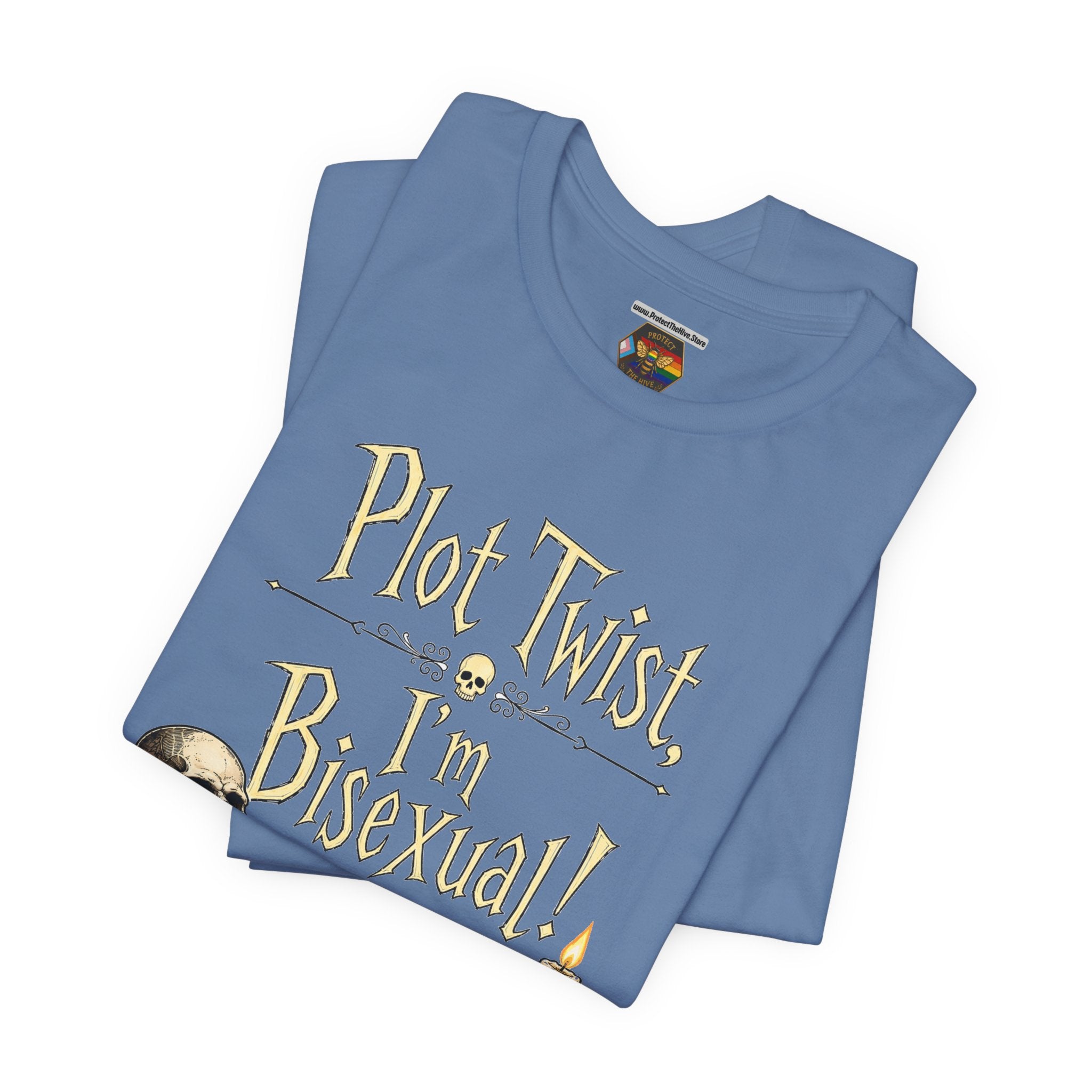 Plot Twist I'm Bisexual Shirt, Dark Academia Aesthetic Tee, Gothic Vintage LGBTQ Pride Shirt, Book Lover Gift, Witchy Academia Tee