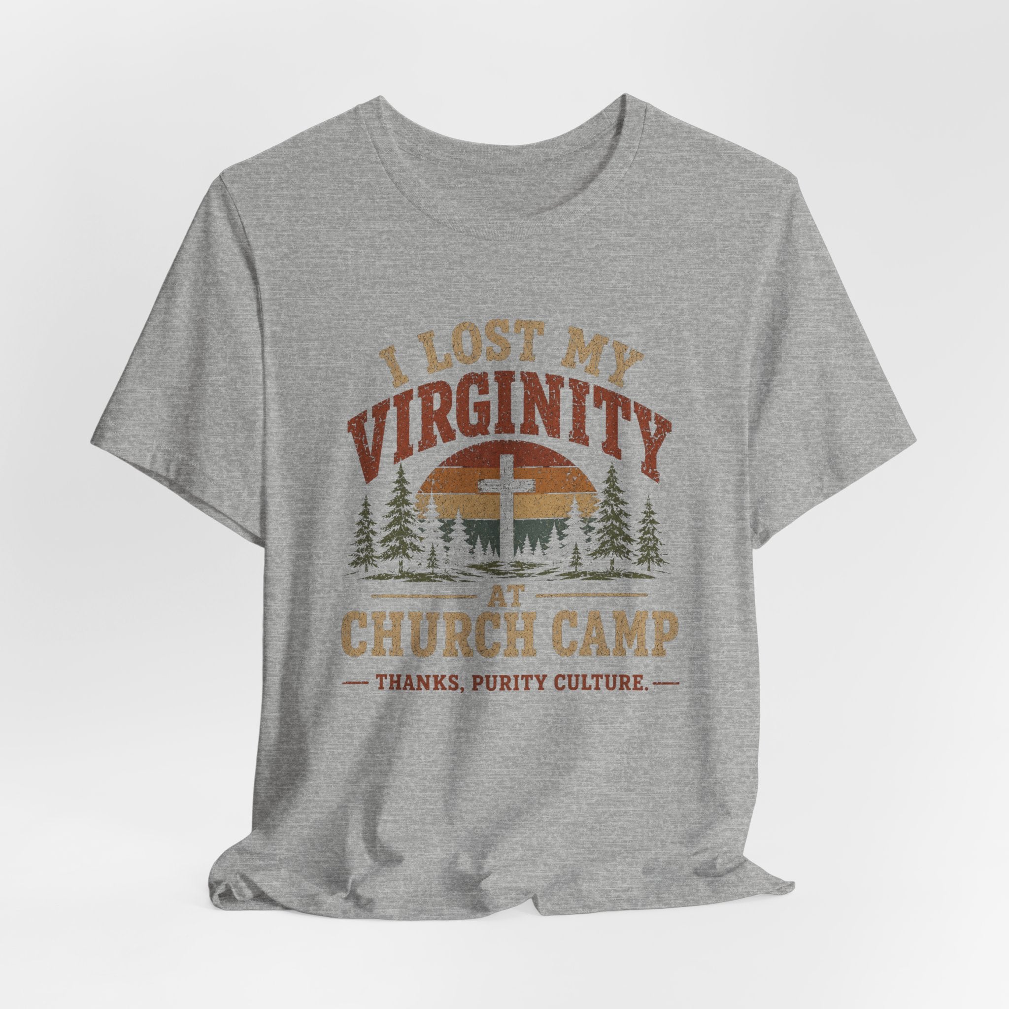 I Lost My Virginity at Church Camp T-Shirt | Vintage Religious Satire Tee