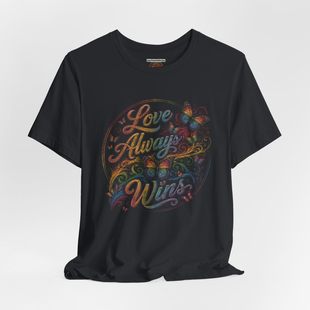 Vintage LGBTQ Shirt | Rainbow Butterfly Graphic Tee | Inspirational Pride Apparel