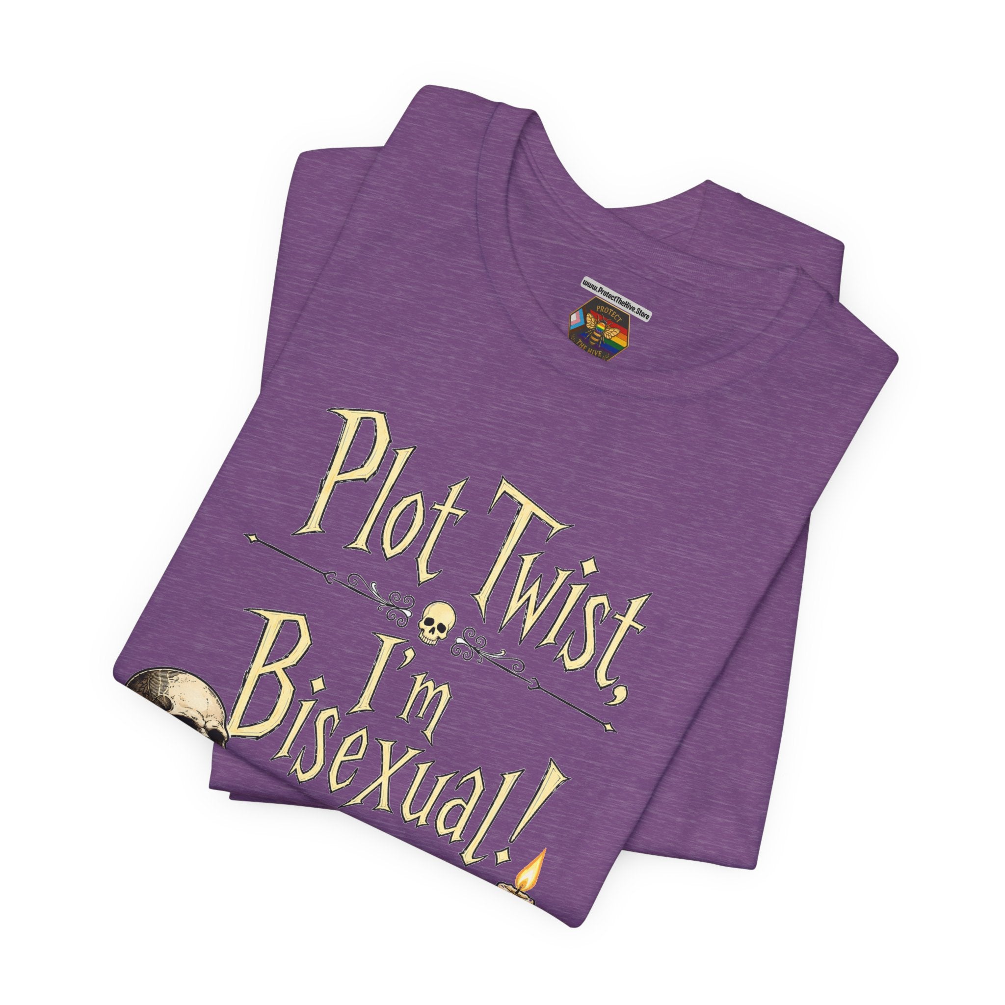 Plot Twist I'm Bisexual Shirt, Dark Academia Aesthetic Tee, Gothic Vintage LGBTQ Pride Shirt, Book Lover Gift, Witchy Academia Tee