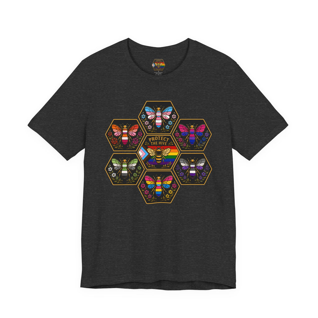 Protect the Hive Pride Shirt, LGBTQ Bee T Shirt, Queer Community Tee, Nature Inspired Pride Apparel, Pride Gift