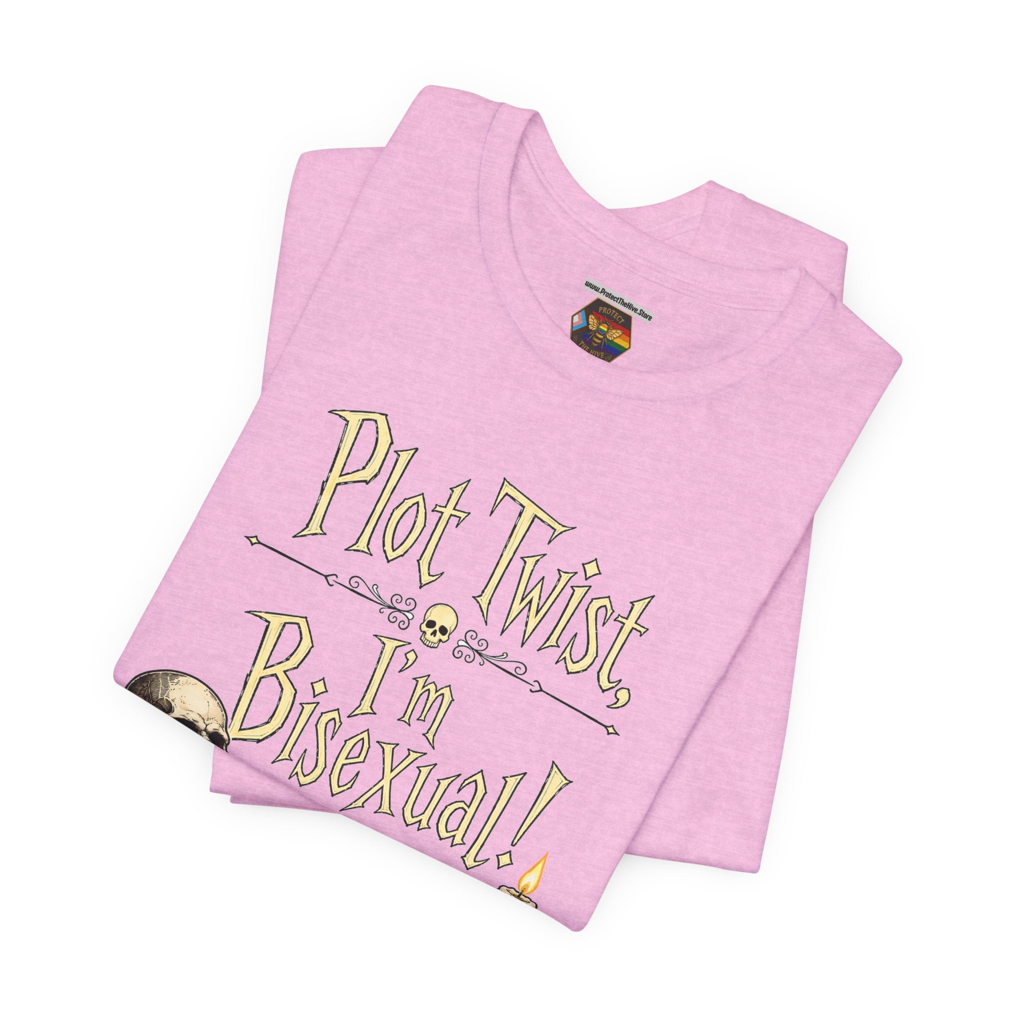 Plot Twist I'm Bisexual Shirt, Dark Academia Aesthetic Tee, Gothic Vintage LGBTQ Pride Shirt, Book Lover Gift, Witchy Academia Tee