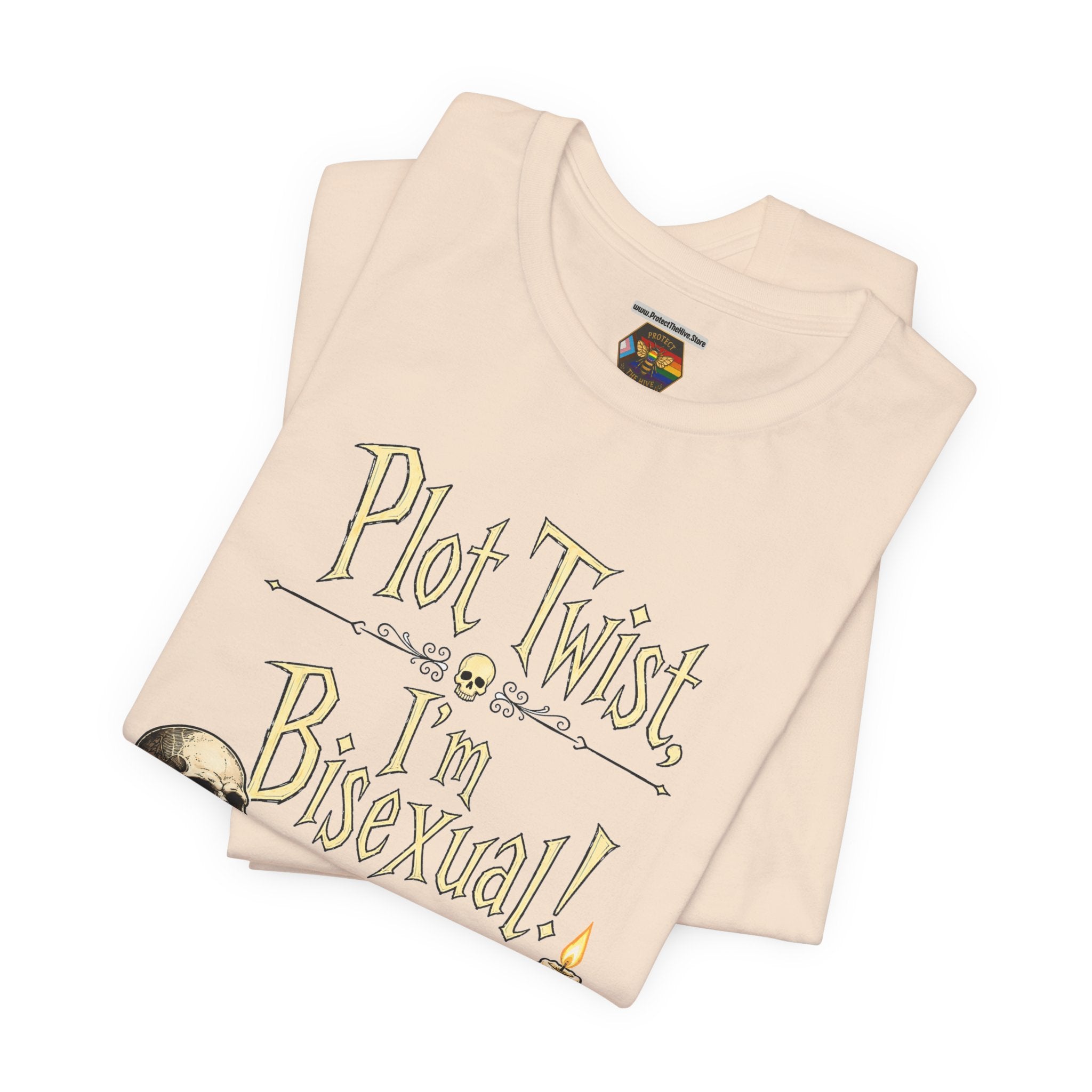 Plot Twist I'm Bisexual Shirt, Dark Academia Aesthetic Tee, Gothic Vintage LGBTQ Pride Shirt, Book Lover Gift, Witchy Academia Tee