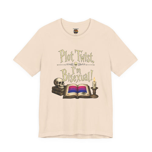 Plot Twist I'm Bisexual Shirt, Dark Academia Aesthetic Tee, Gothic Vintage LGBTQ Pride Shirt, Book Lover Gift, Witchy Academia Tee