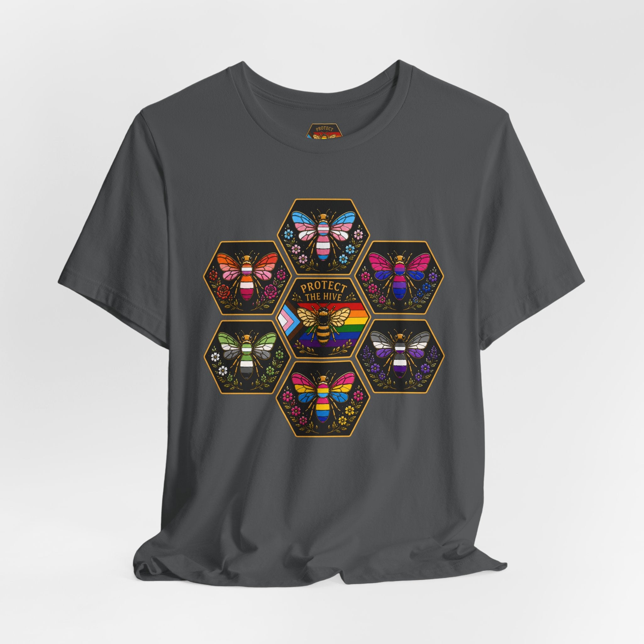 Protect the Hive Pride Shirt, LGBTQ Bee T Shirt, Queer Community Tee, Nature Inspired Pride Apparel, Pride Gift
