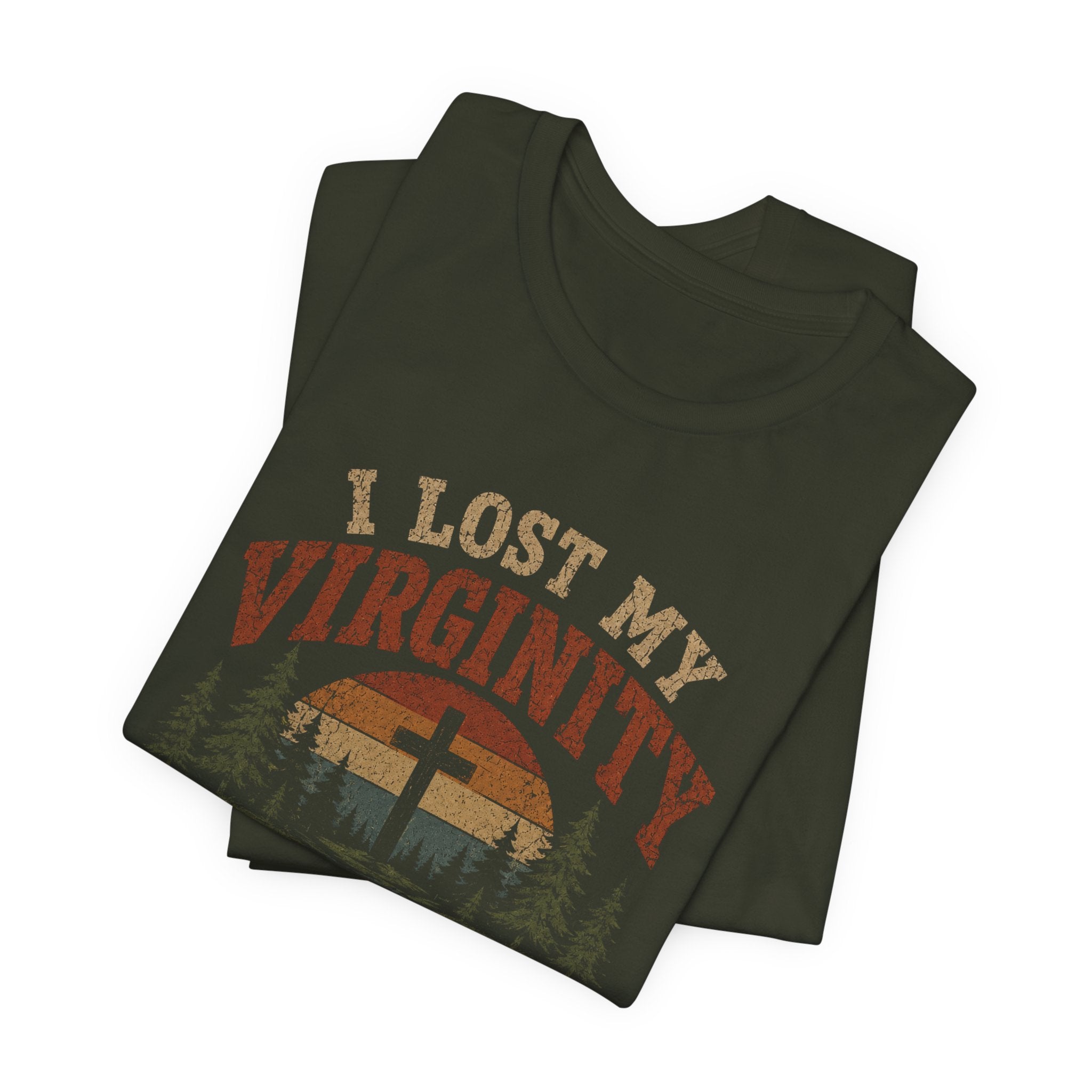 I Lost My Virginity at Church Camp T-Shirt | Vintage Religious Satire Tee