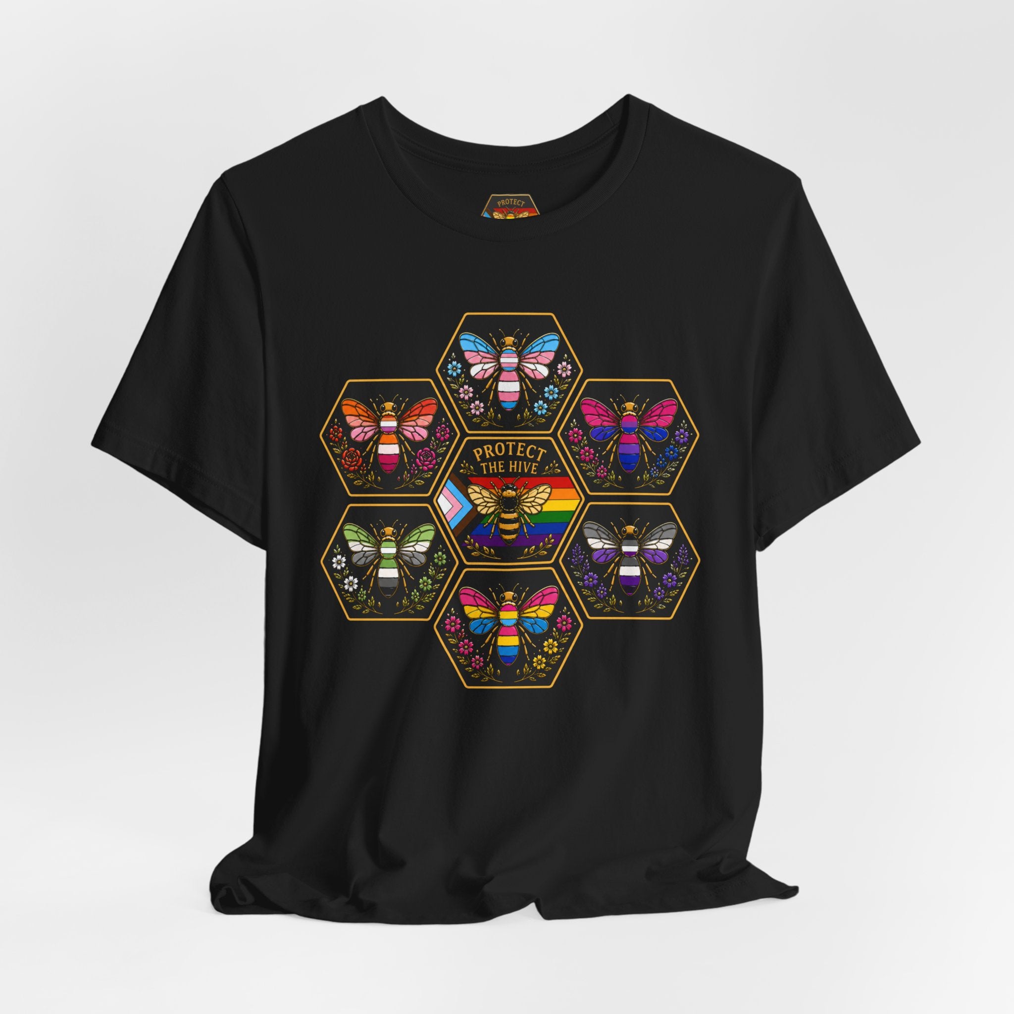 Protect the Hive Pride Shirt, LGBTQ Bee T Shirt, Queer Community Tee, Nature Inspired Pride Apparel, Pride Gift