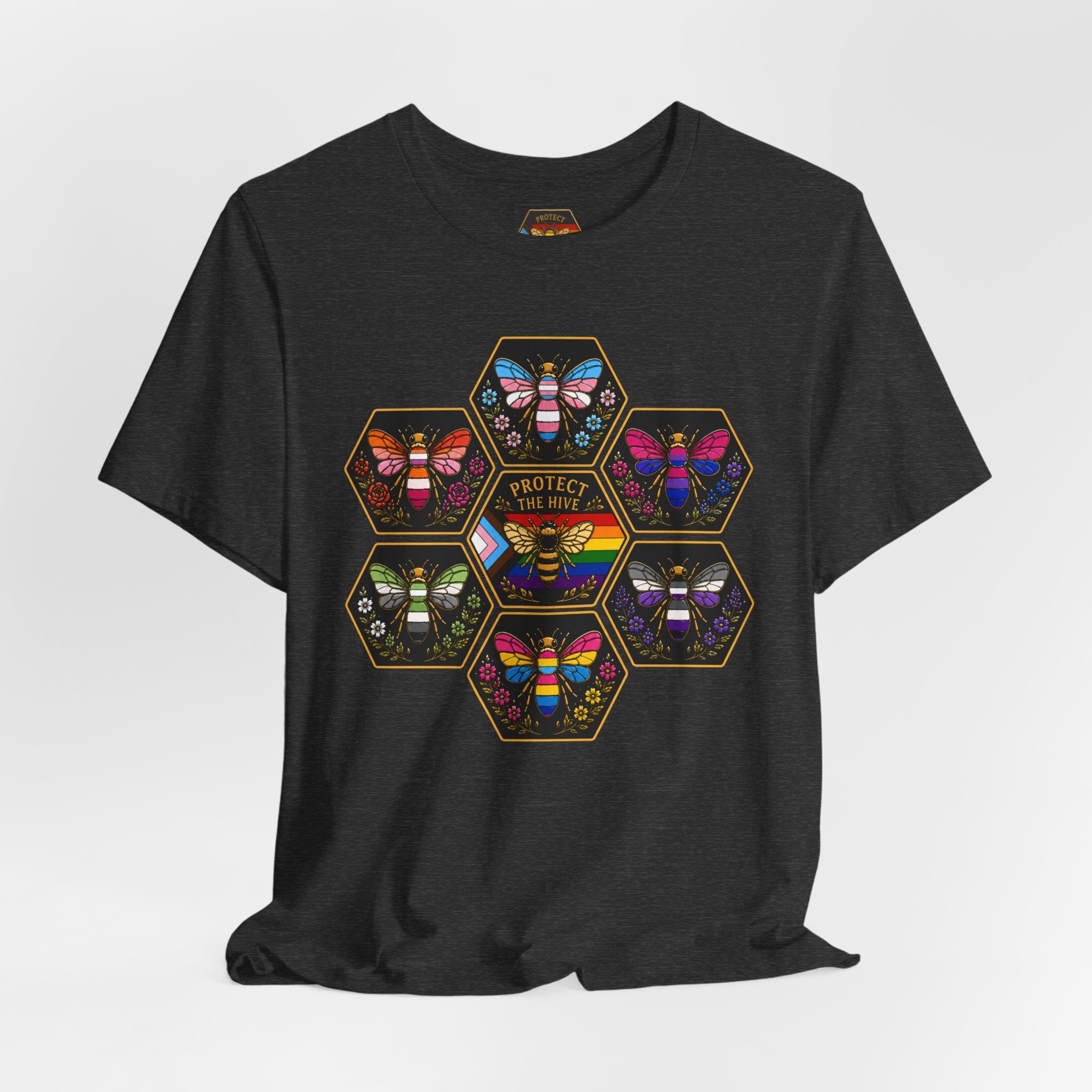 Protect the Hive Pride Shirt, LGBTQ Bee T Shirt, Queer Community Tee, Nature Inspired Pride Apparel, Pride Gift