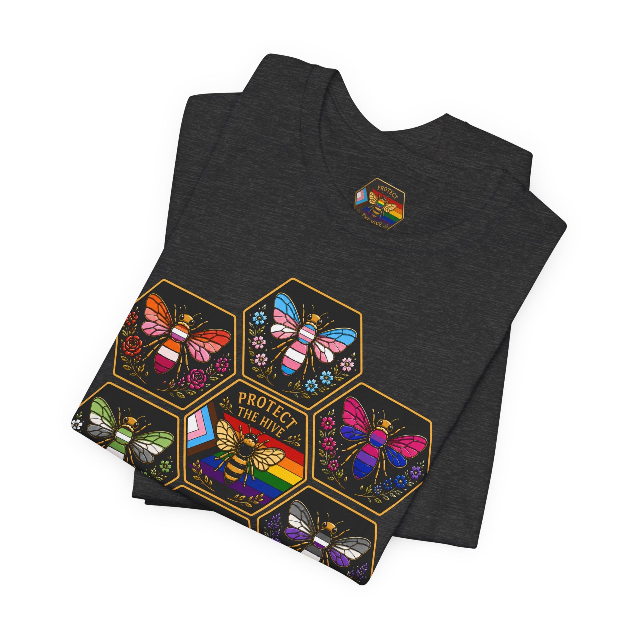 Protect the Hive Pride Shirt, LGBTQ Bee T Shirt, Queer Community Tee, Nature Inspired Pride Apparel, Pride Gift