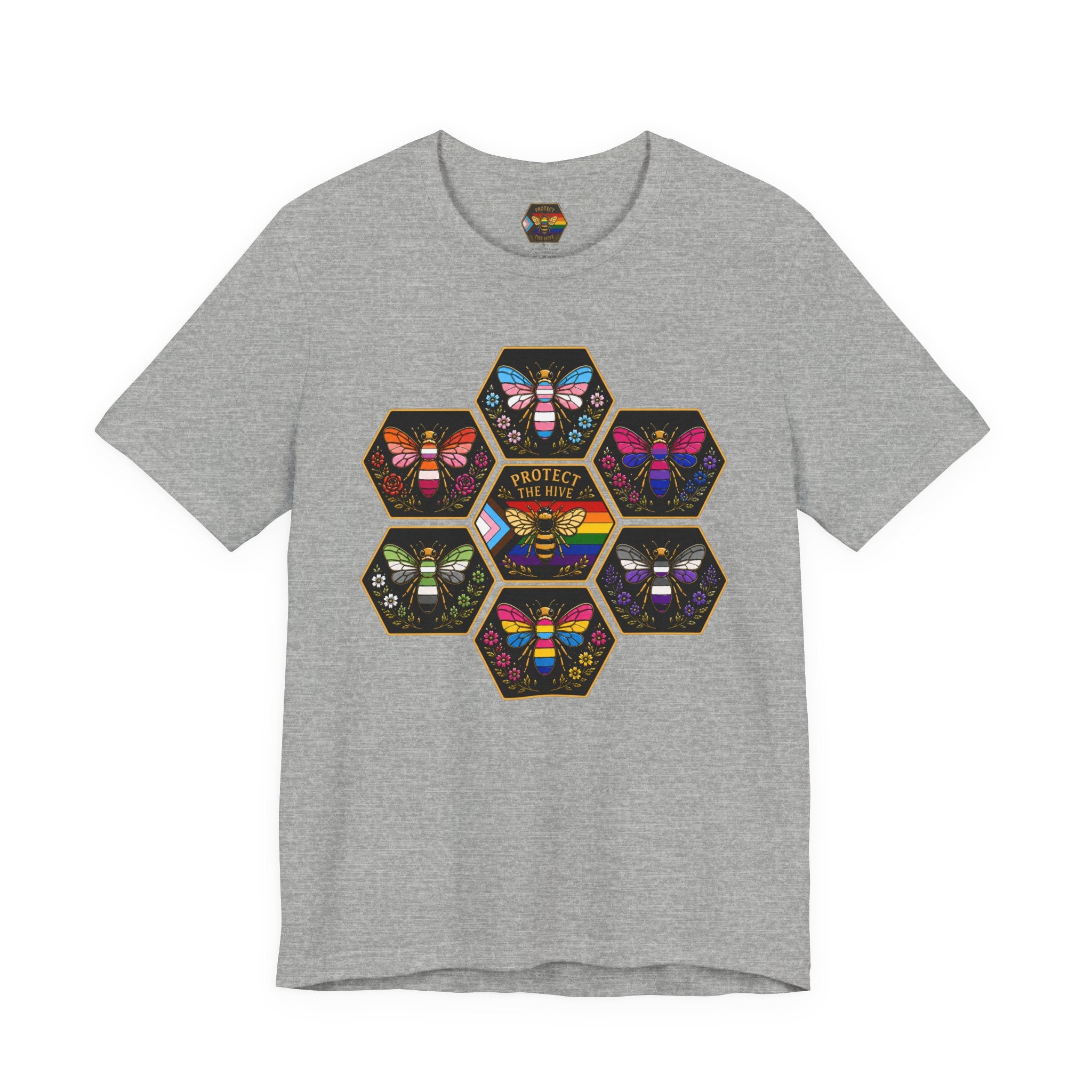 Protect the Hive Pride Shirt, LGBTQ Bee T Shirt, Queer Community Tee, Nature Inspired Pride Apparel, Pride Gift