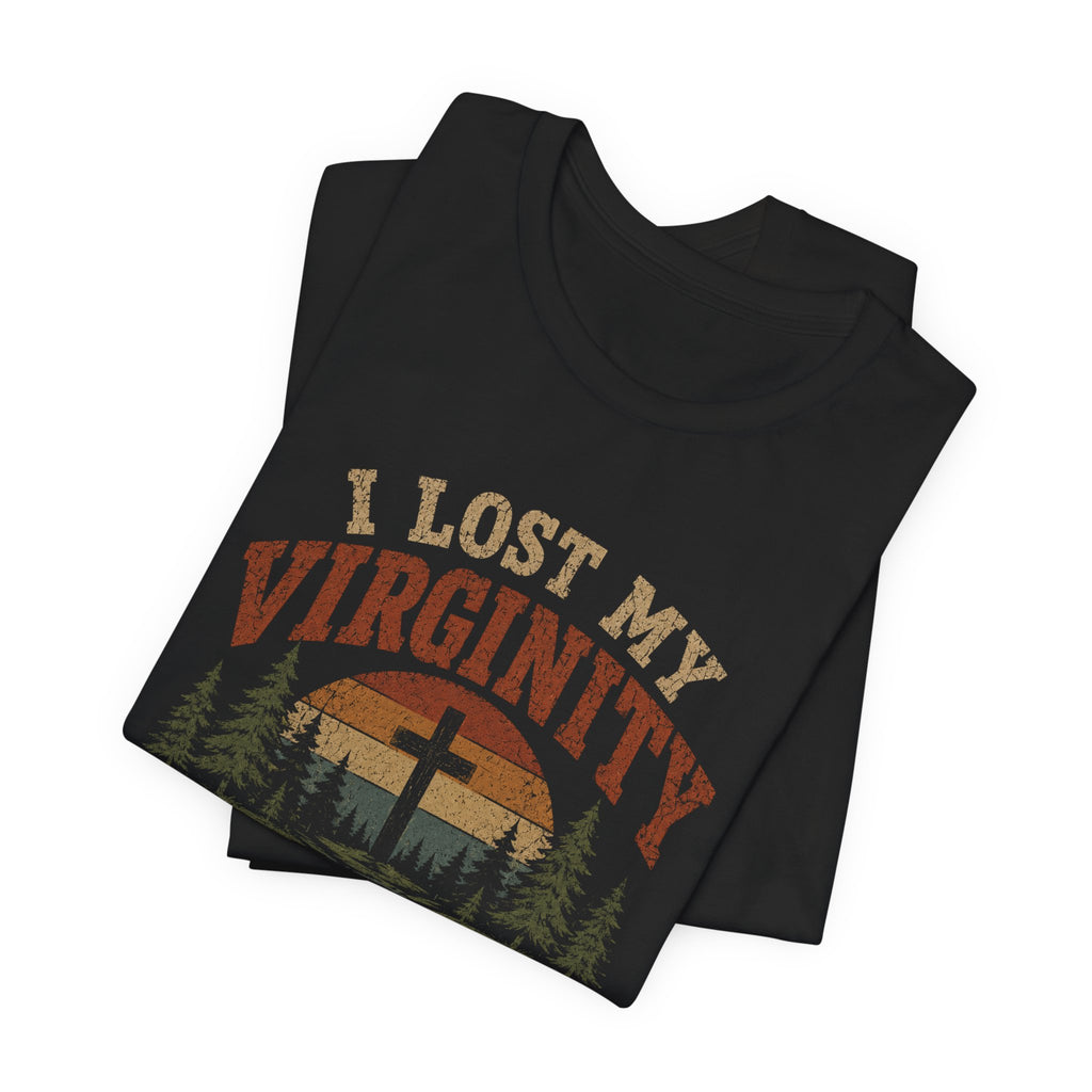 I Lost My Virginity at Church Camp T-Shirt | Vintage Religious Satire Tee