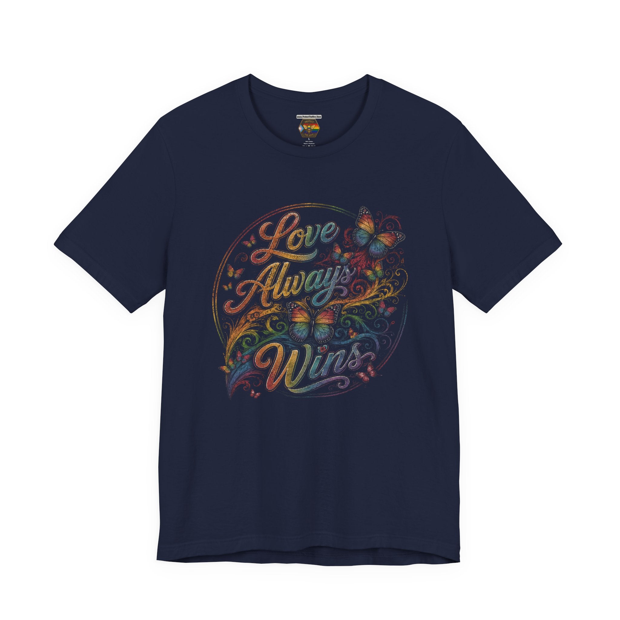 Vintage LGBTQ Shirt | Rainbow Butterfly Graphic Tee | Inspirational Pride Apparel