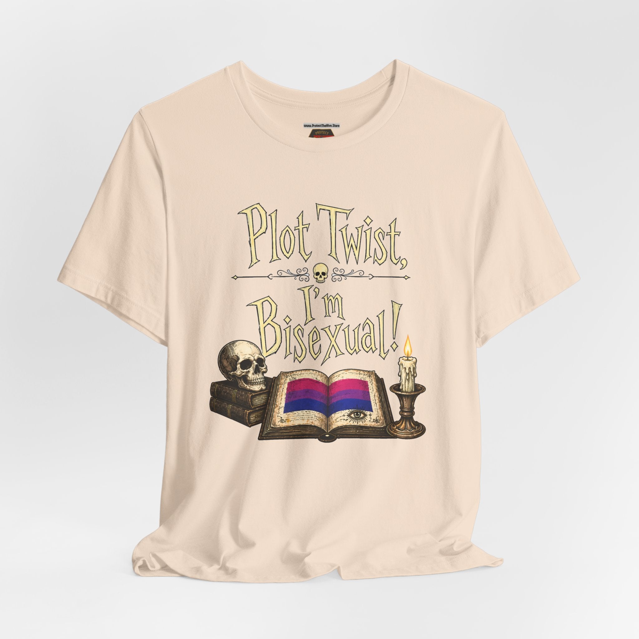 Plot Twist I'm Bisexual Shirt, Dark Academia Aesthetic Tee, Gothic Vintage LGBTQ Pride Shirt, Book Lover Gift, Witchy Academia Tee