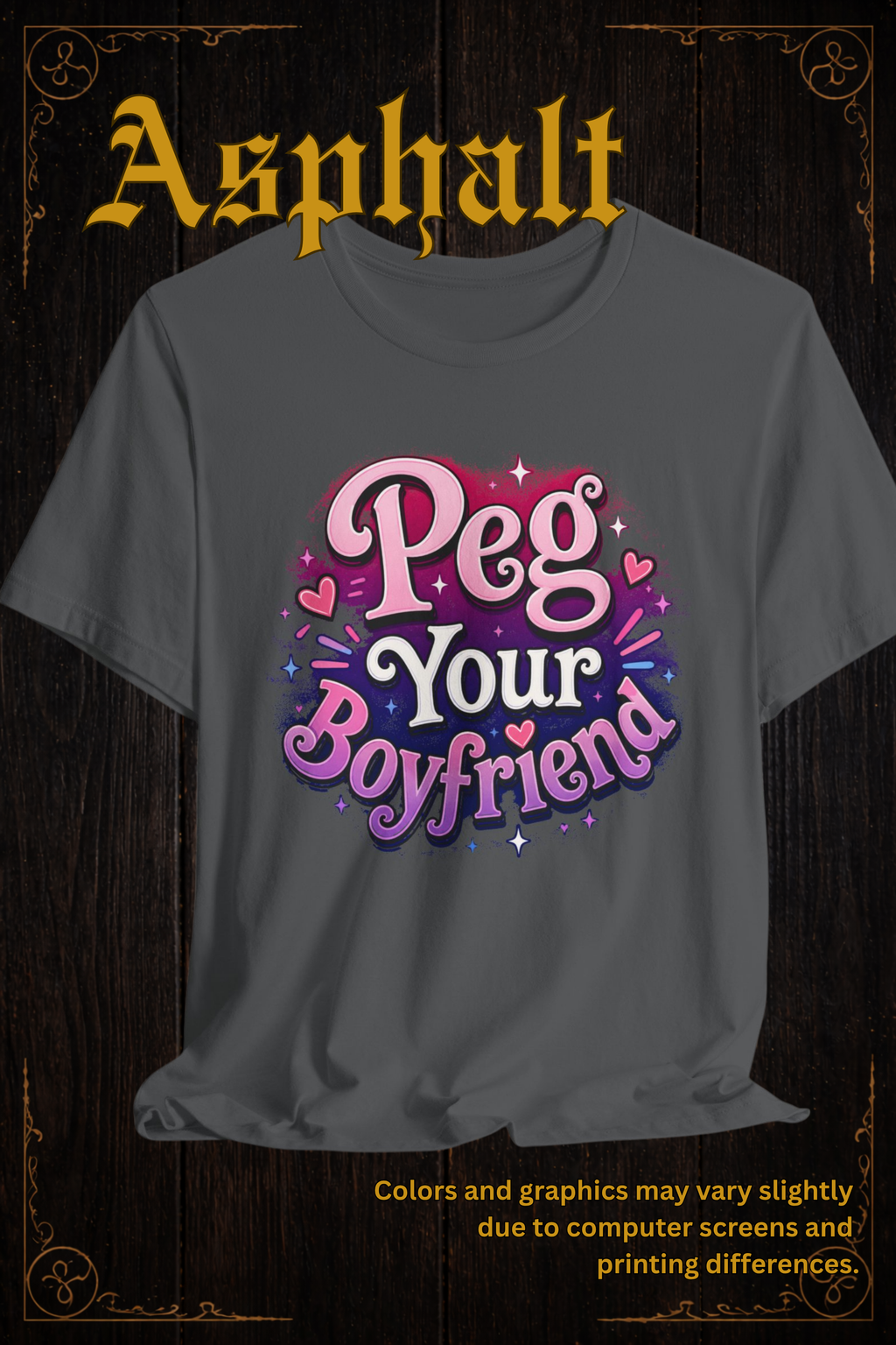 Peg Your Boyfriend Retro T-Shirt | Funny Adult Graphic Tee | Vintage Distressed Pride Shirt | LGBTQ+ Gift | Bella Canvas 3001