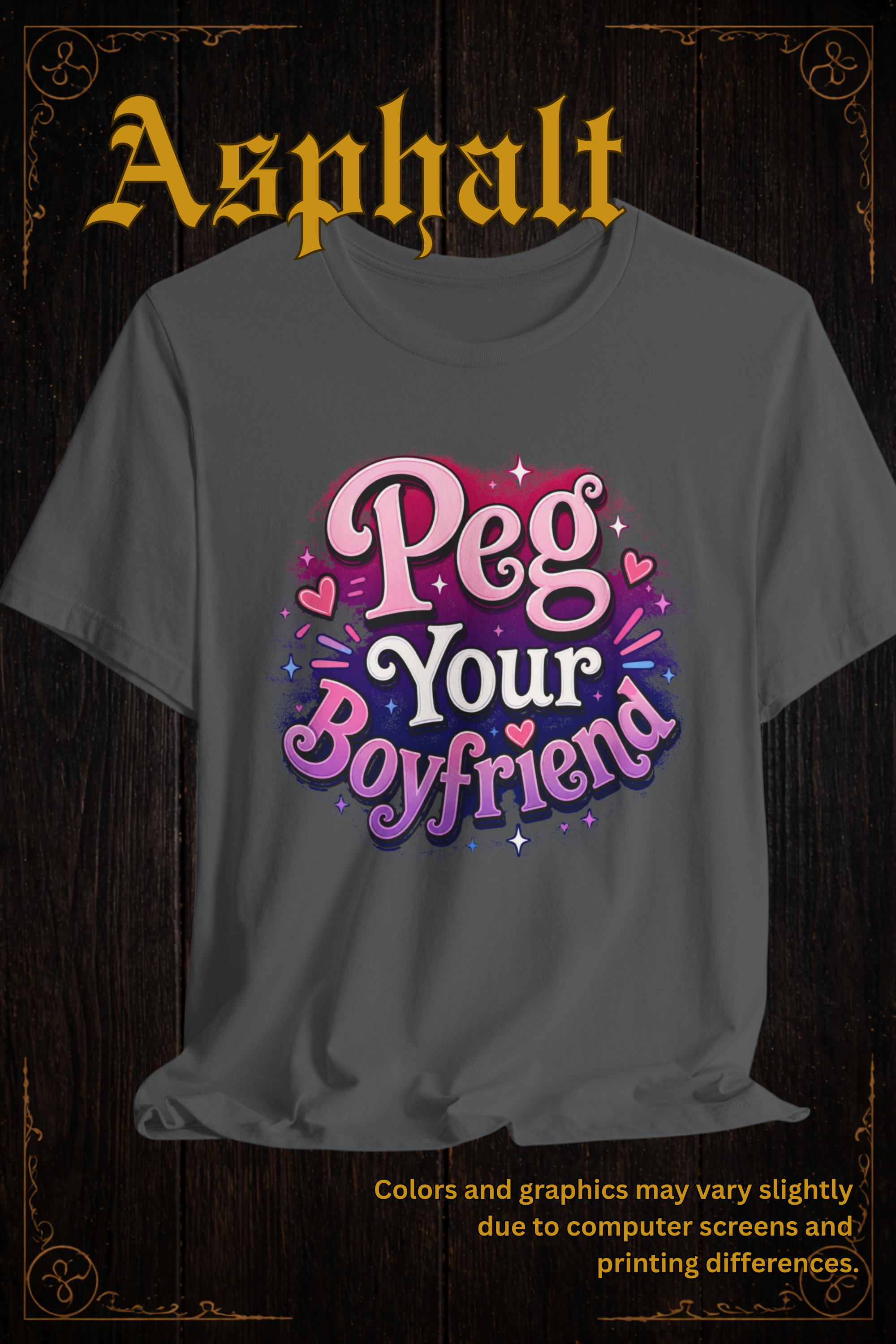 Peg Your Boyfriend Retro T-Shirt | Funny Adult Graphic Tee | Vintage Distressed Pride Shirt | LGBTQ+ Gift | Bella Canvas 3001