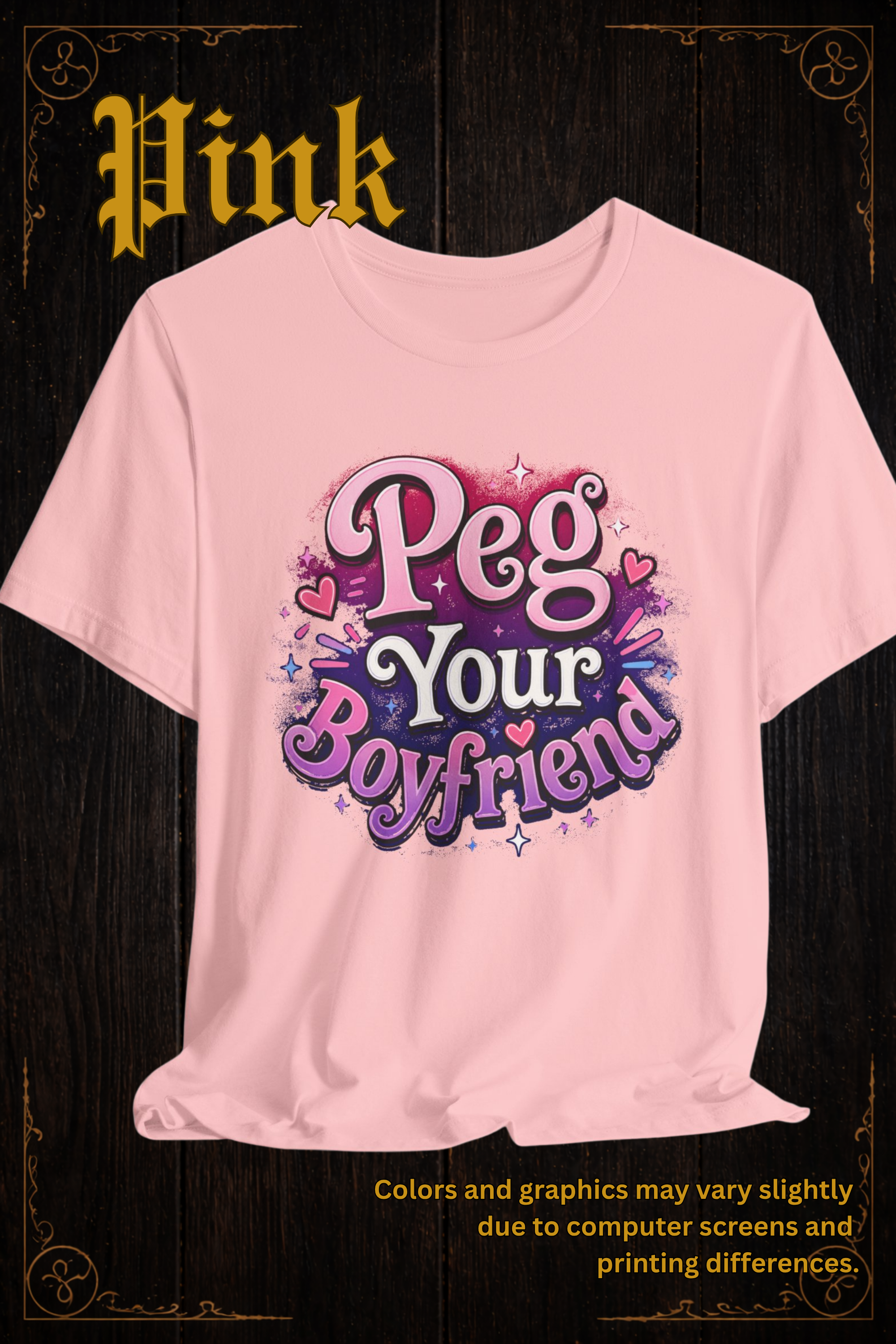 Peg Your Boyfriend Retro T-Shirt | Funny Adult Graphic Tee | Vintage Distressed Pride Shirt | LGBTQ+ Gift | Bella Canvas 3001