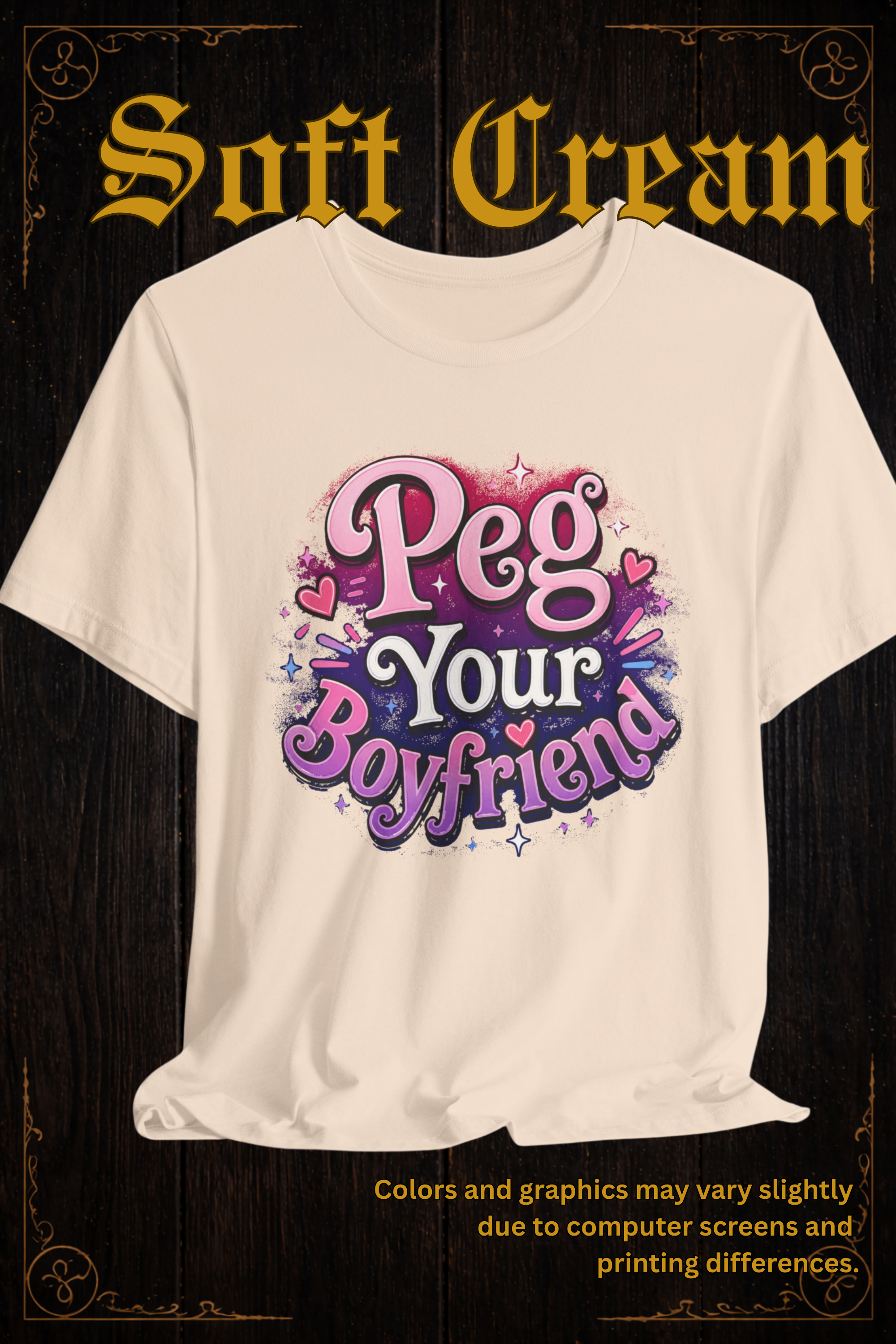 Peg Your Boyfriend Retro T-Shirt | Funny Adult Graphic Tee | Vintage Distressed Pride Shirt | LGBTQ+ Gift | Bella Canvas 3001