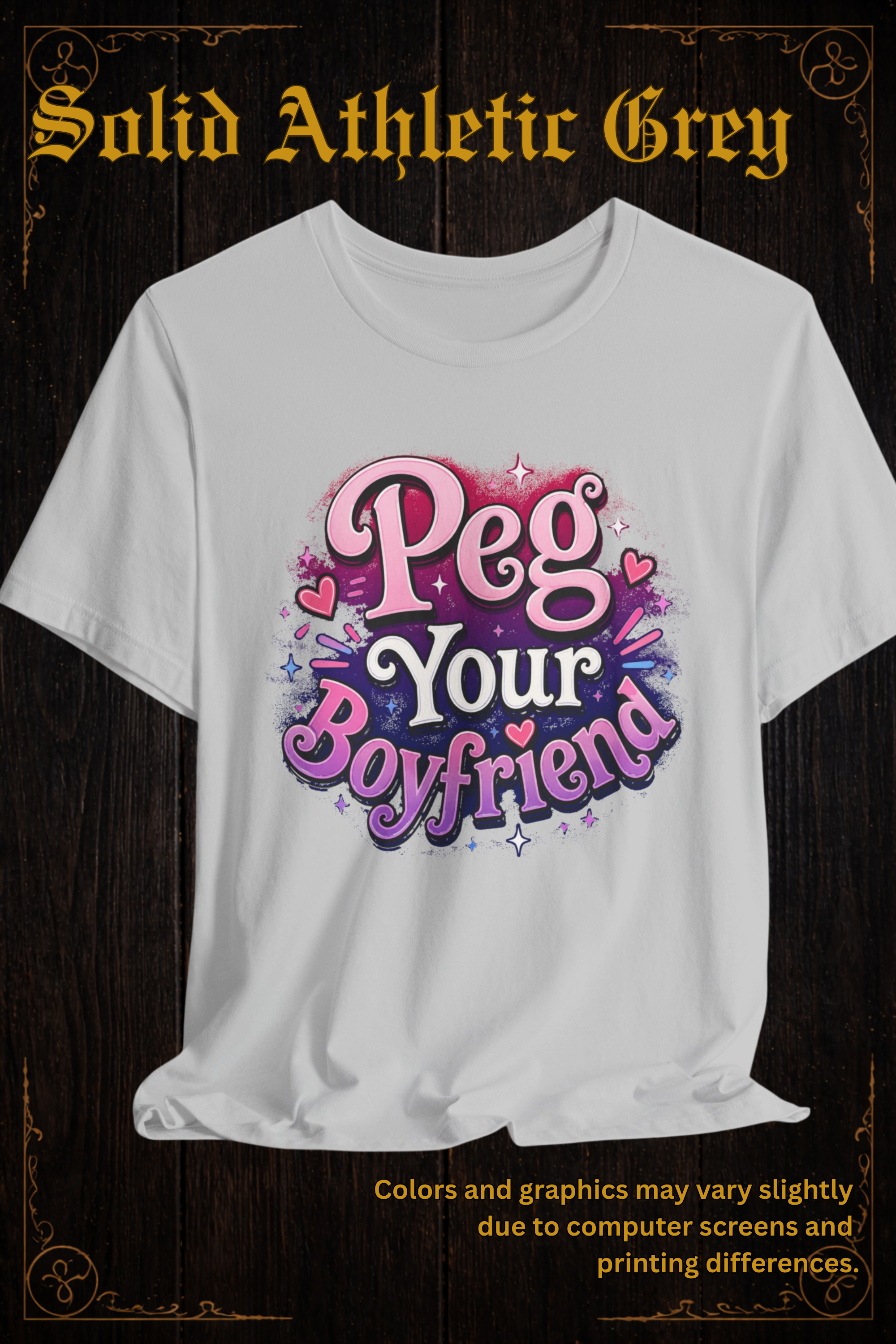 Peg Your Boyfriend Retro T-Shirt | Funny Adult Graphic Tee | Vintage Distressed Pride Shirt | LGBTQ+ Gift | Bella Canvas 3001