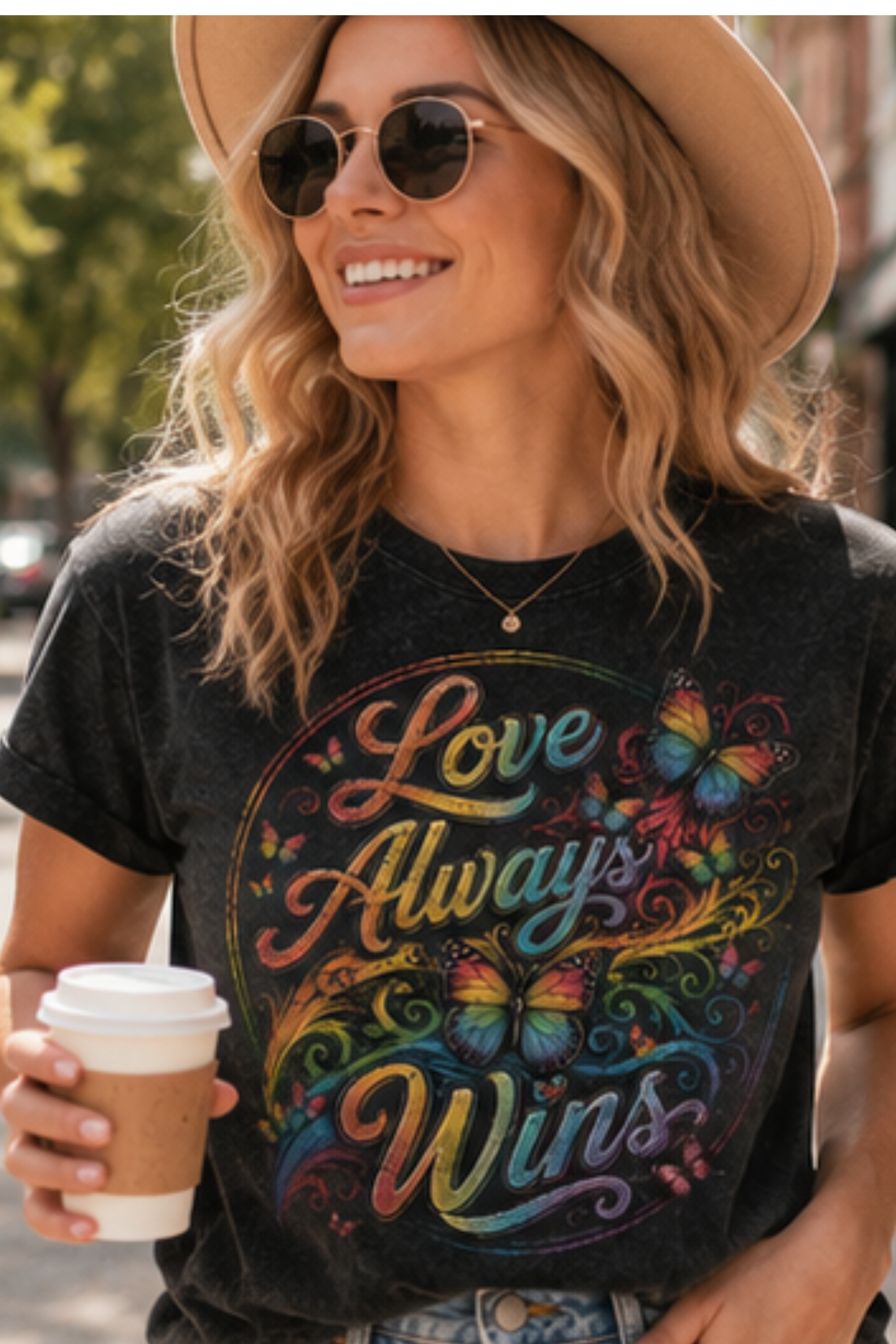 Vintage LGBTQ Shirt | Rainbow Butterfly Graphic Tee | Inspirational Pride Apparel